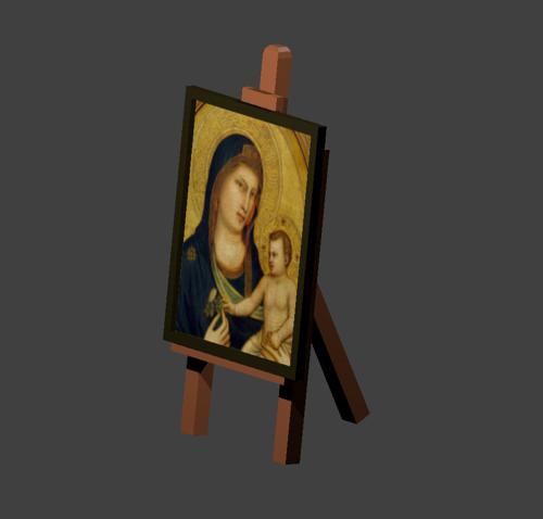 Low Poly Cartoony Mobile Friendly Canvas Easel for Painting preview image
